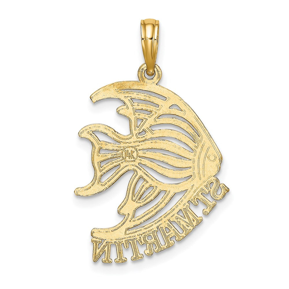 14K Polished ST. MARTIN Under Angelfish Charm 4
