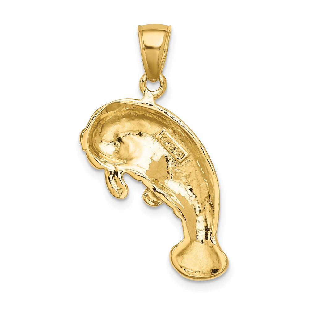14K 2-D Polished Manatee Charm 4