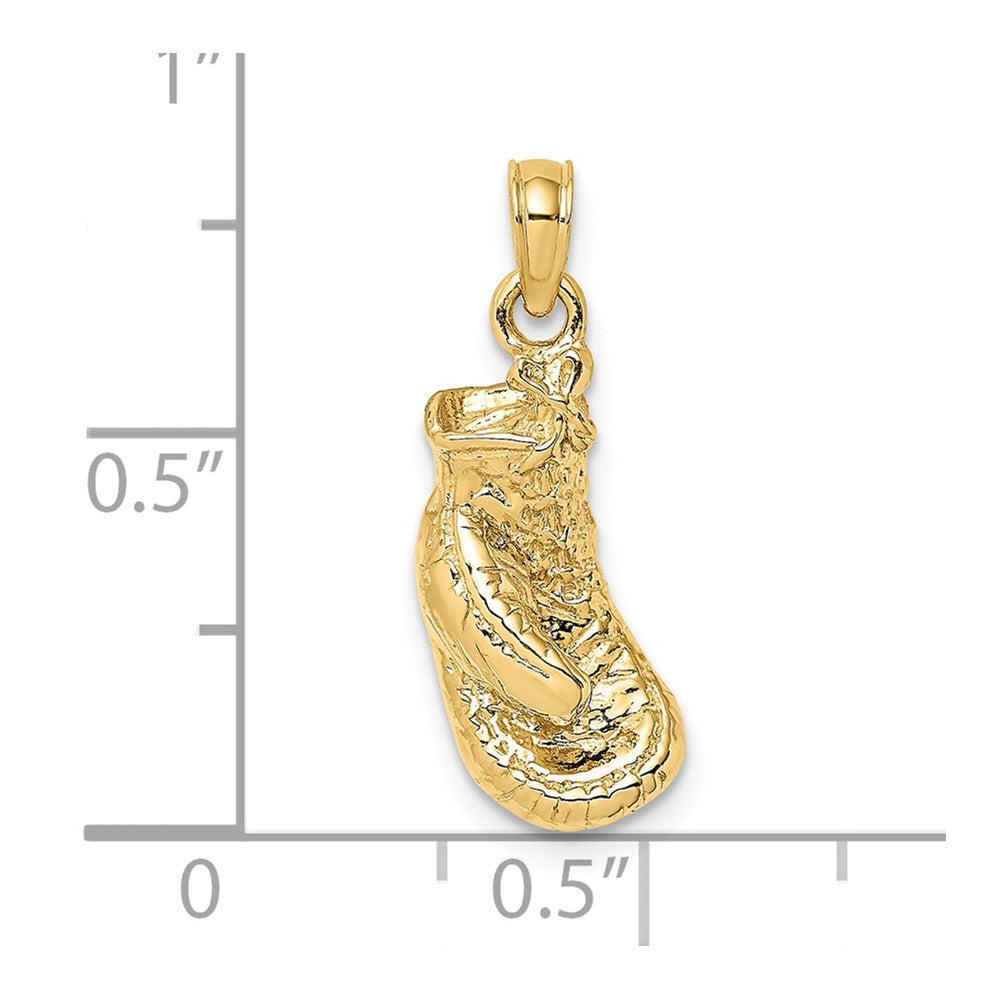 14K Polished Single Boxing Glove Pendant