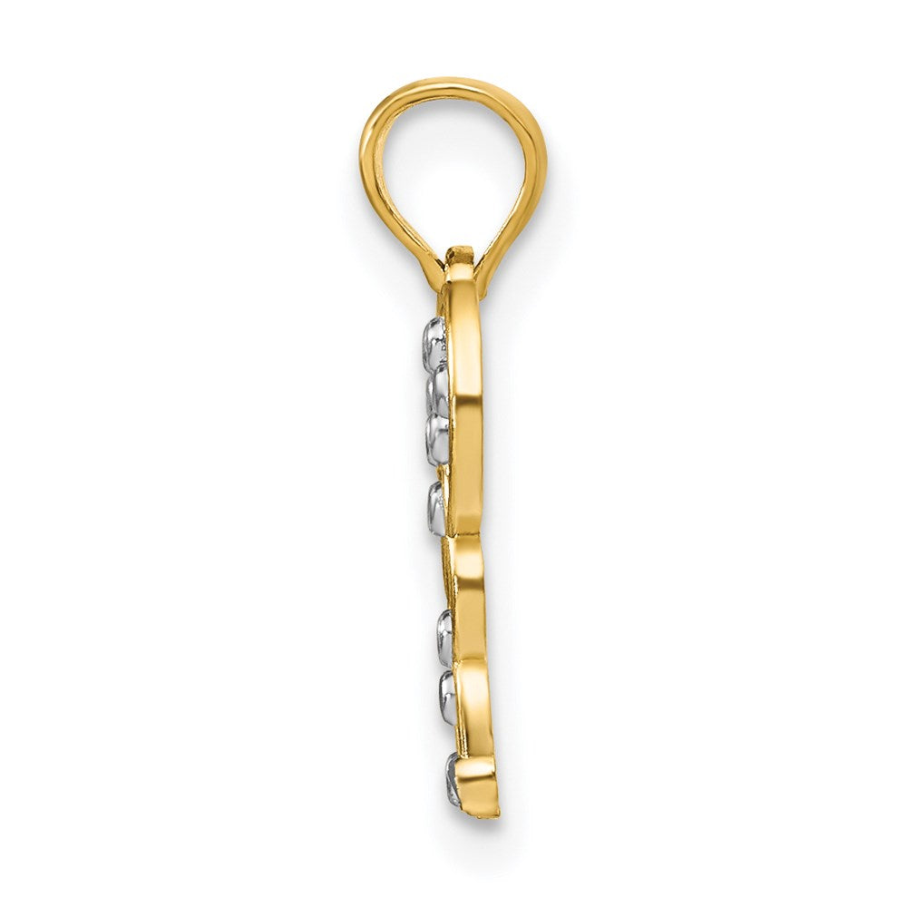 14k w/ Rhodium Butterfly Charm