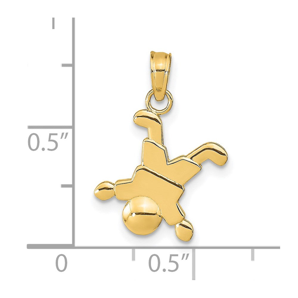 14K Little Boy Pendant