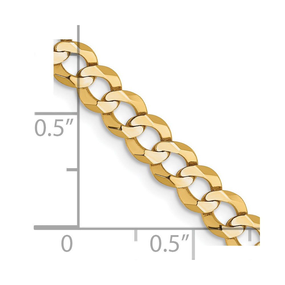 14k 4.7mm Lightweight Flat Cuban Chain