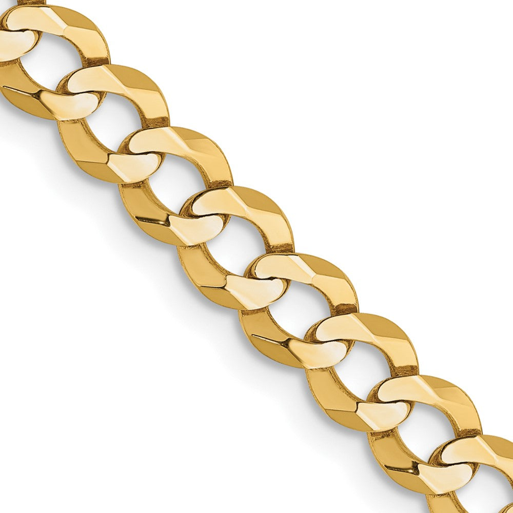 14k Yellow Gold 14k 4.7mm Lightweight Flat Cuban Chain
