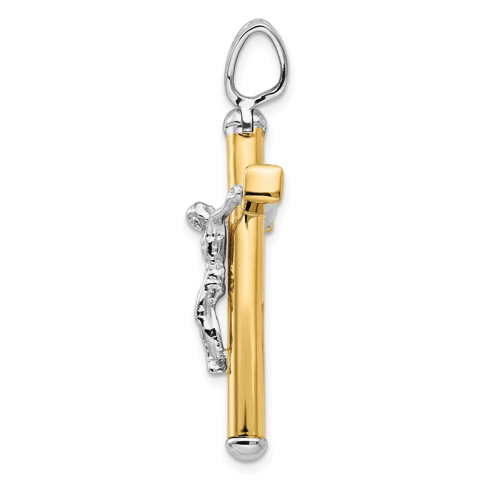 Leslie's 14K Two-tone Polished Crucifix Pendant