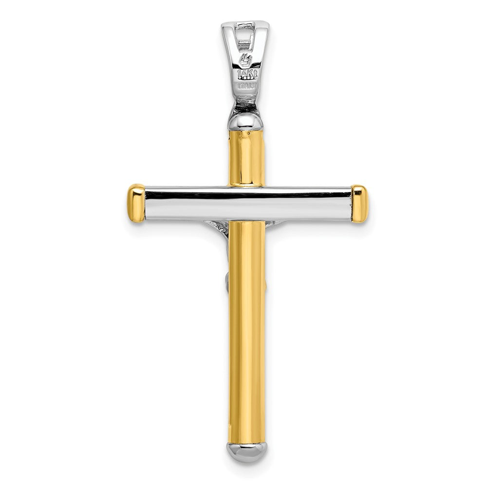 Leslie's 14K Two-tone Polished Crucifix Pendant
