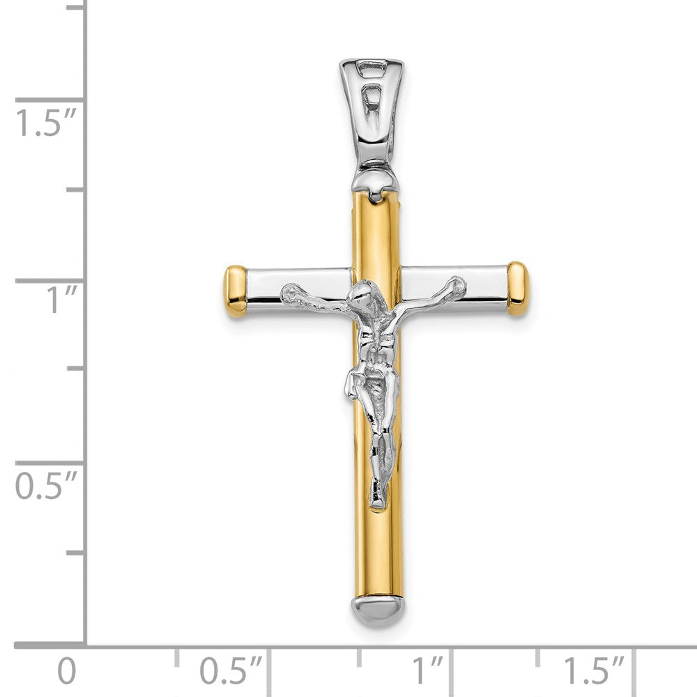 Leslie's 14K Two-tone Polished Crucifix Pendant