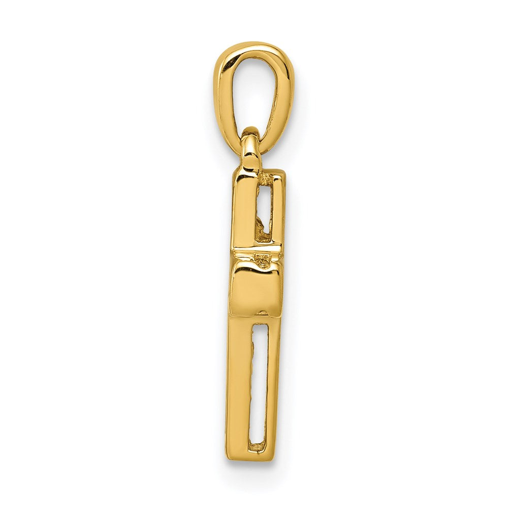 14k 1/6ct. Diamond Latin Cross Pendant