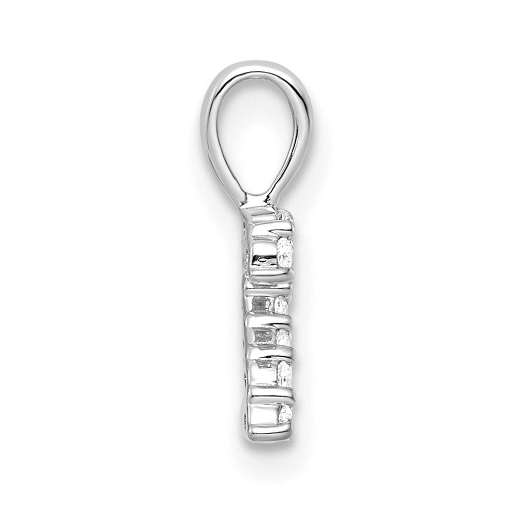 14k White Gold Diamond Number 2 Pendant