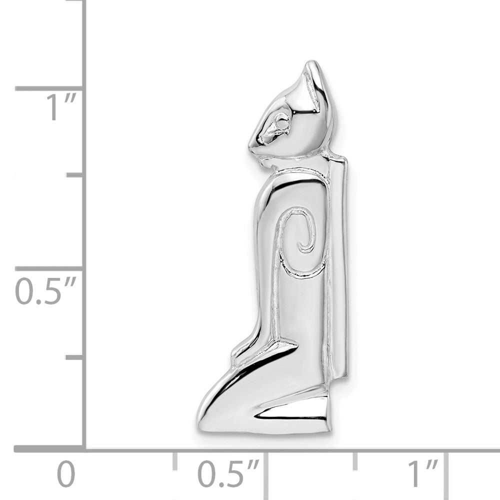 Sterling Silver Polished Marco Island Cat Slide