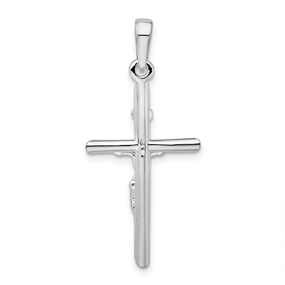 Sterling Silver Polished Crucifix Cross Pendant