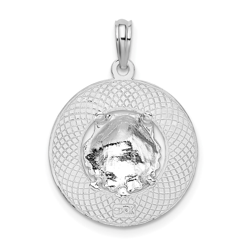 Sterling Silver Jamaica Round Circle w/Shell Pendant