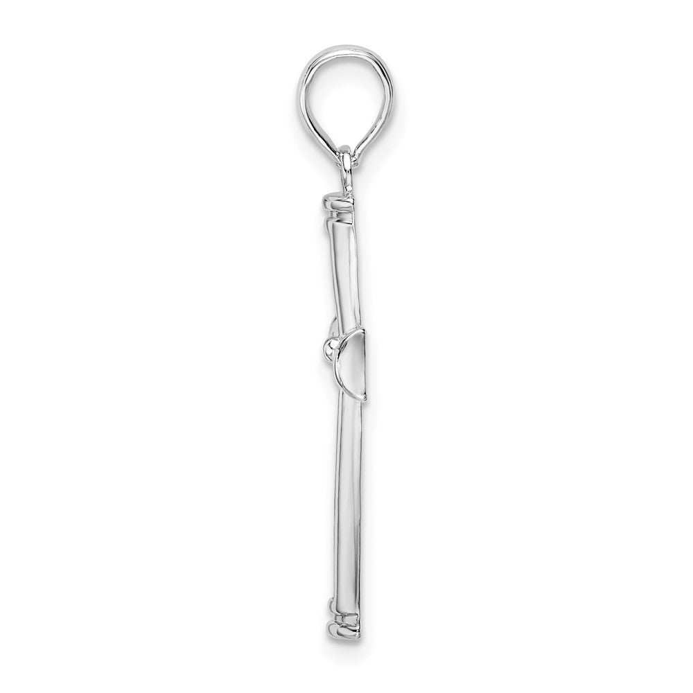 Sterling Silver Polished Tapered Center Cross Pendant