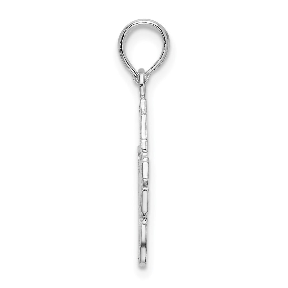 Sterling Silver Polished I LOVE YOU Pendant
