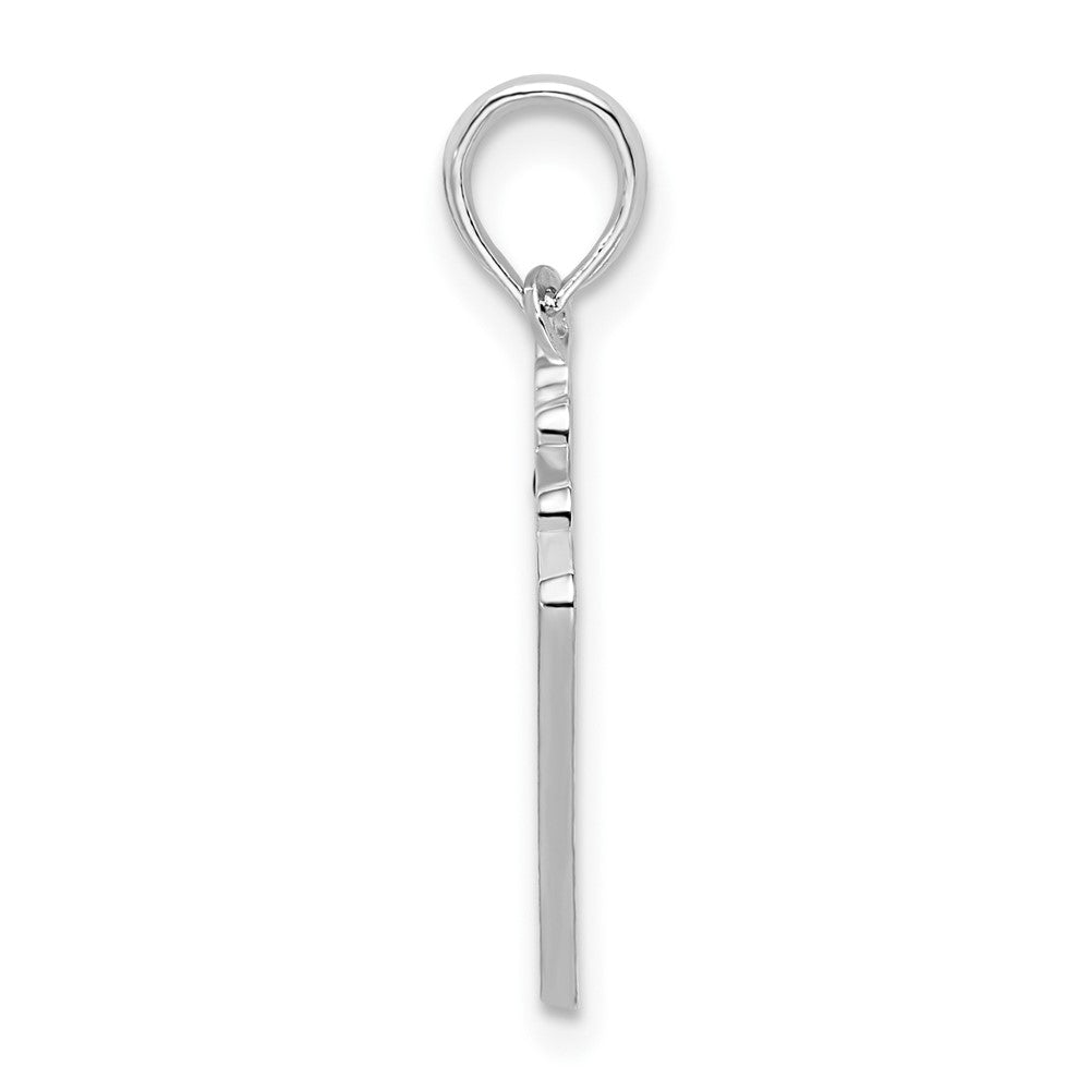 Sterling Silver Polished Enameled Cards Royal Flush Pendant