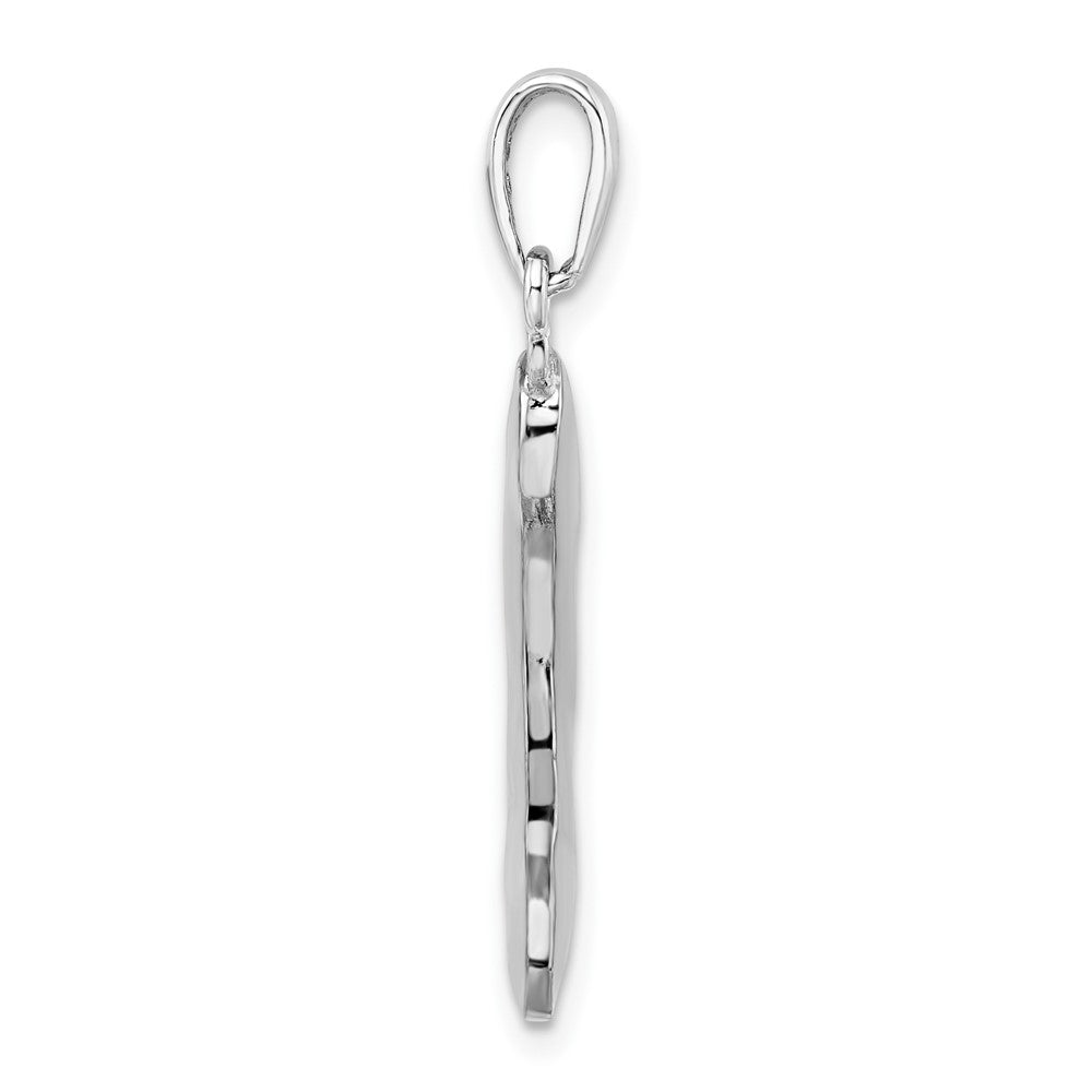 Sterling Silver Polished 3D Enameled Dog Bone Pendant