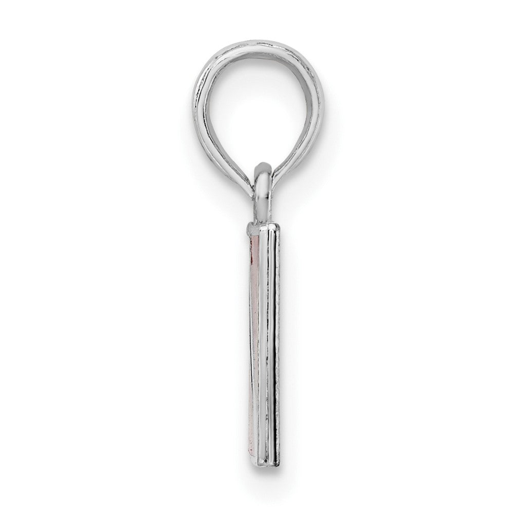Sterling Silver Polished Enameled Dive Flag Pendant