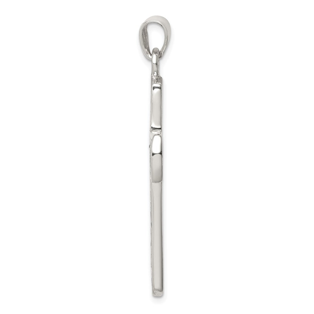 Sterling Silver Mulit-colored Shell Cross Pendant