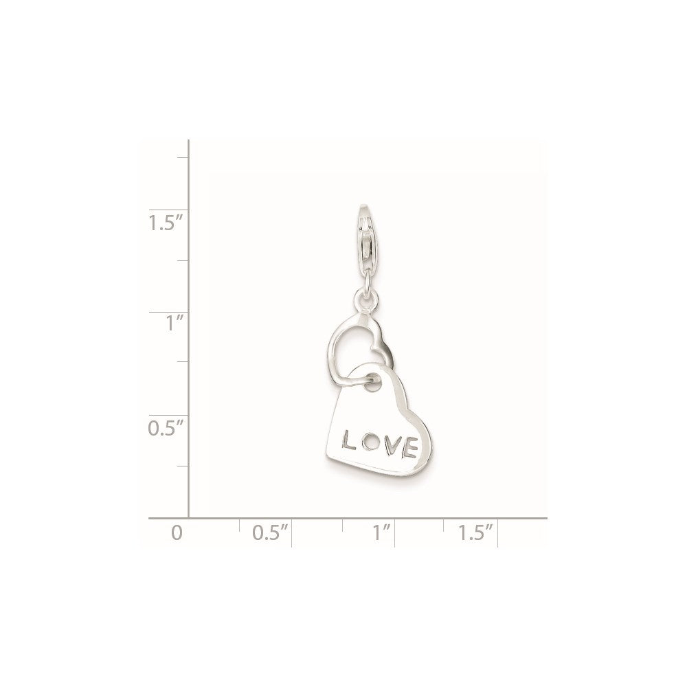 Sterling Silver Heart Love Charm