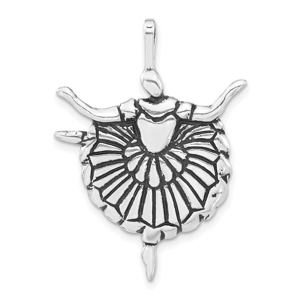 Sterling Silver Antiqued Ballerina Charm