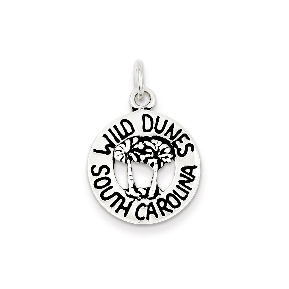 Sterling Silver Antiqued South Carolina Charn