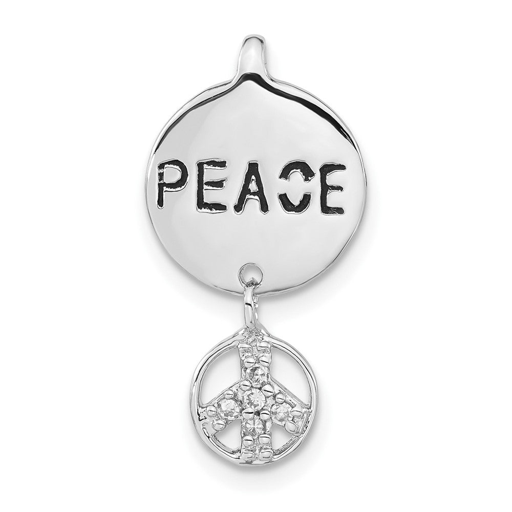 Sterling Silver CZ Peace Inspiration Pendant