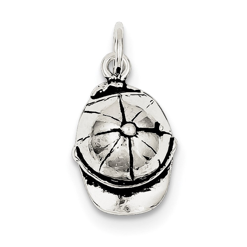 Sterling Silver Antiqued Ball Cap Charm