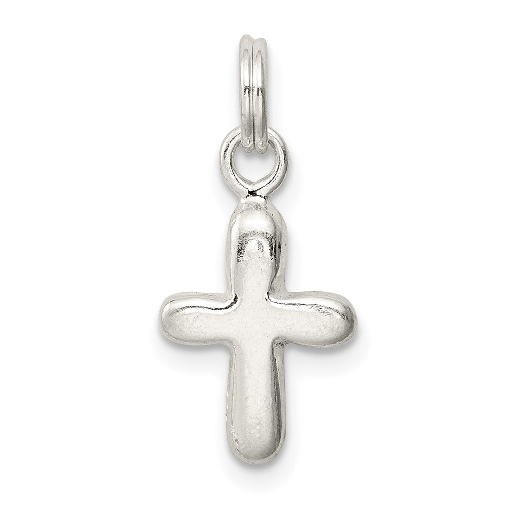Sterling Silver Polished Cross Charm
