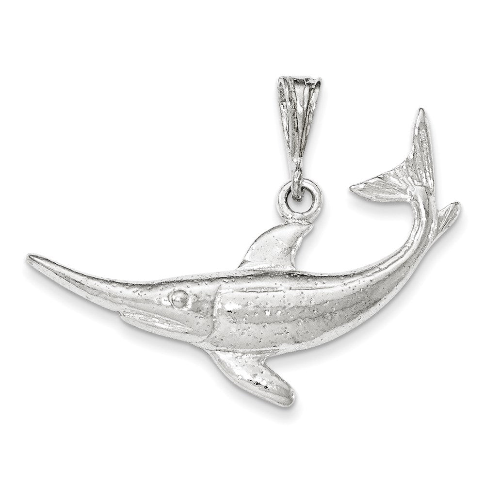 Sterling Silver Polished Fish Pendant