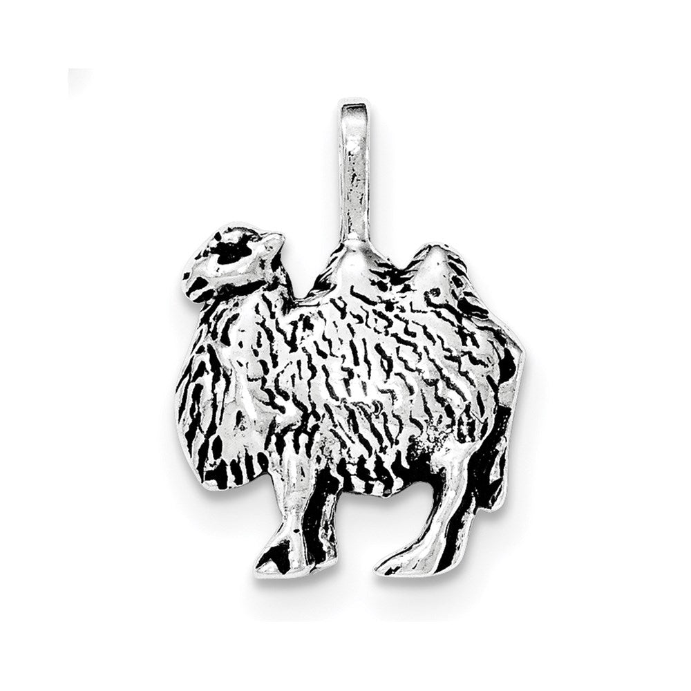 Sterling Silver Antiqued & Textured Camel Chain Slide Pendant