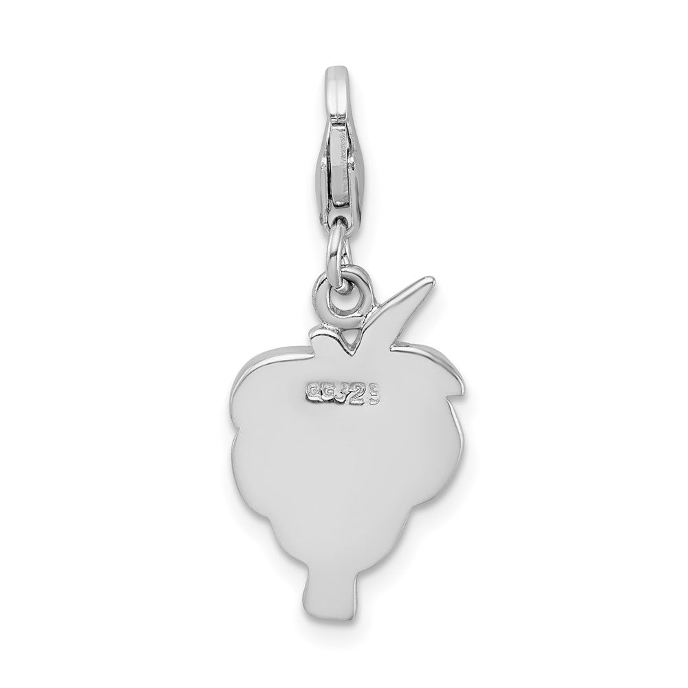 Sterling Silver Amore La Vita Rhodium-plated Swarovski Palm Tree Charm
