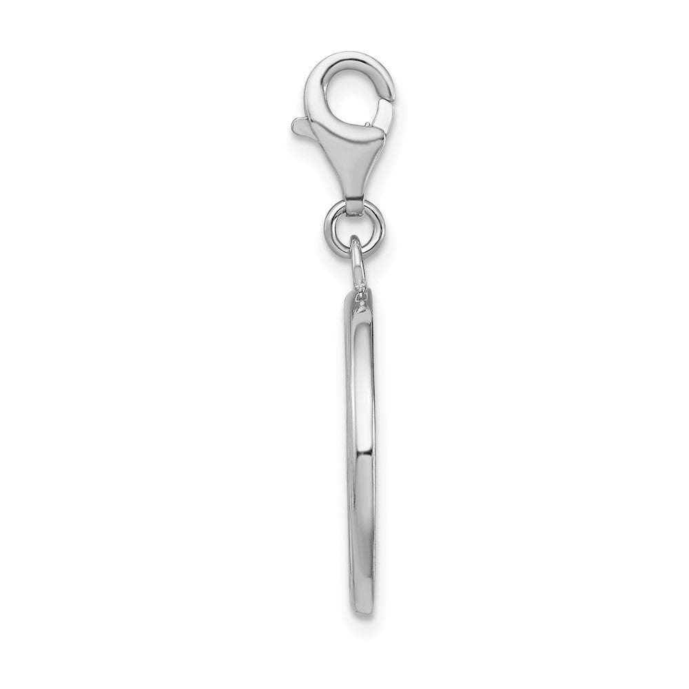 Sterling Silver Amore La Vita Rhodium-plated Large Peace Sign Charm