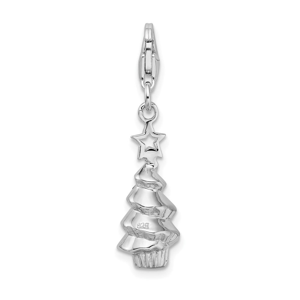 Sterling Silver Amore La Vita Rhodium-pl Multi Glass Stone Tree Charm