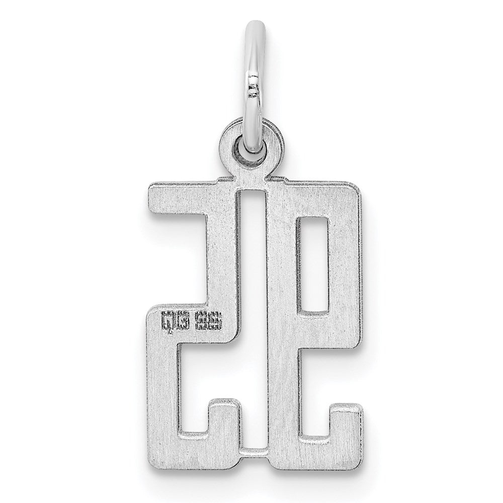 Sterling Silver/Rhodium-plated Elongated Number 95 Charm