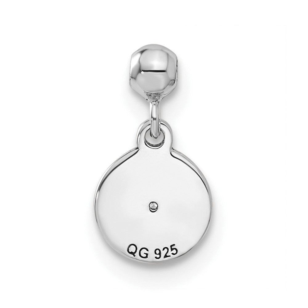 Sterling Silver Mio Memento Enamel CZ Dangle Compass Charm