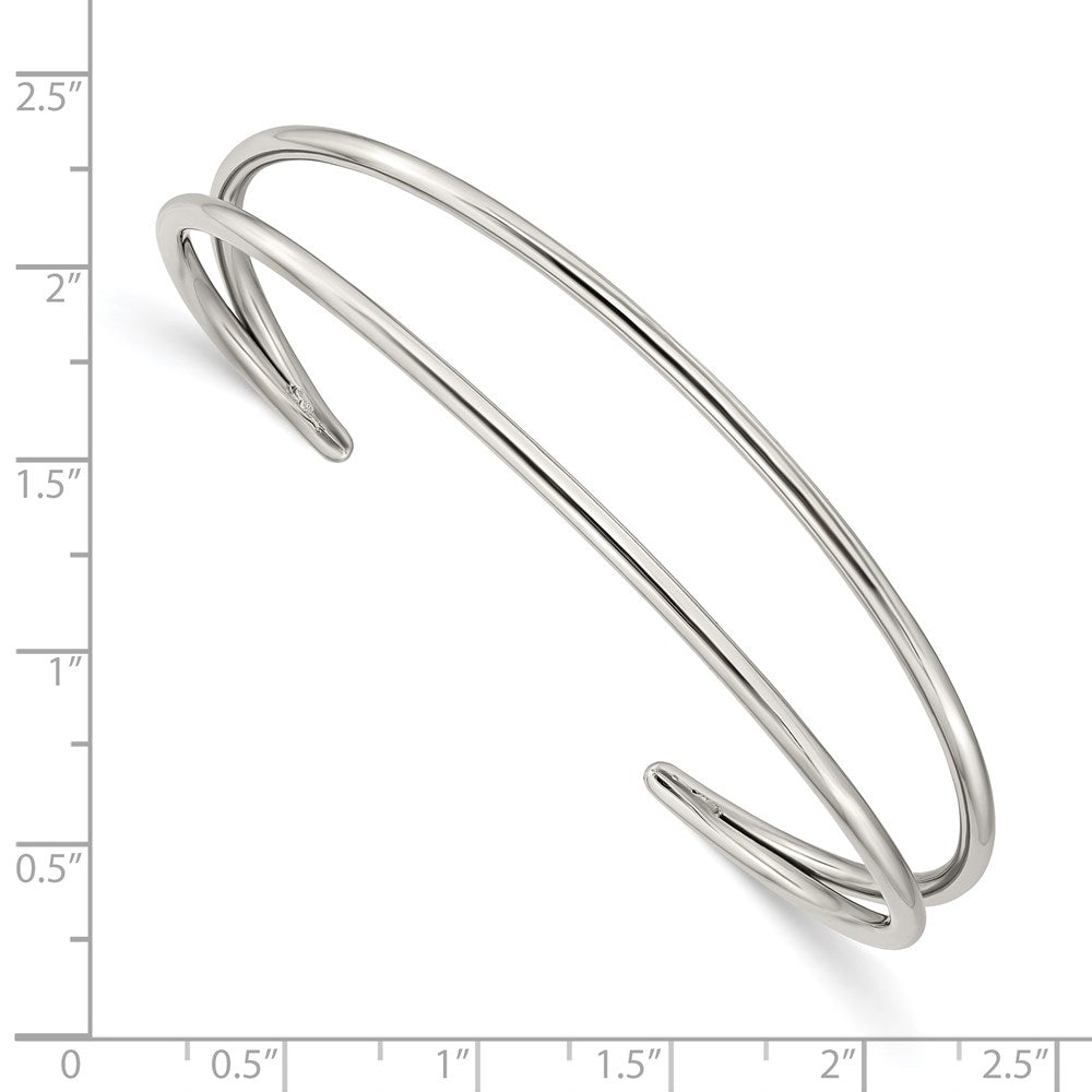 Stainless Steel Polished Cuff Bangle
