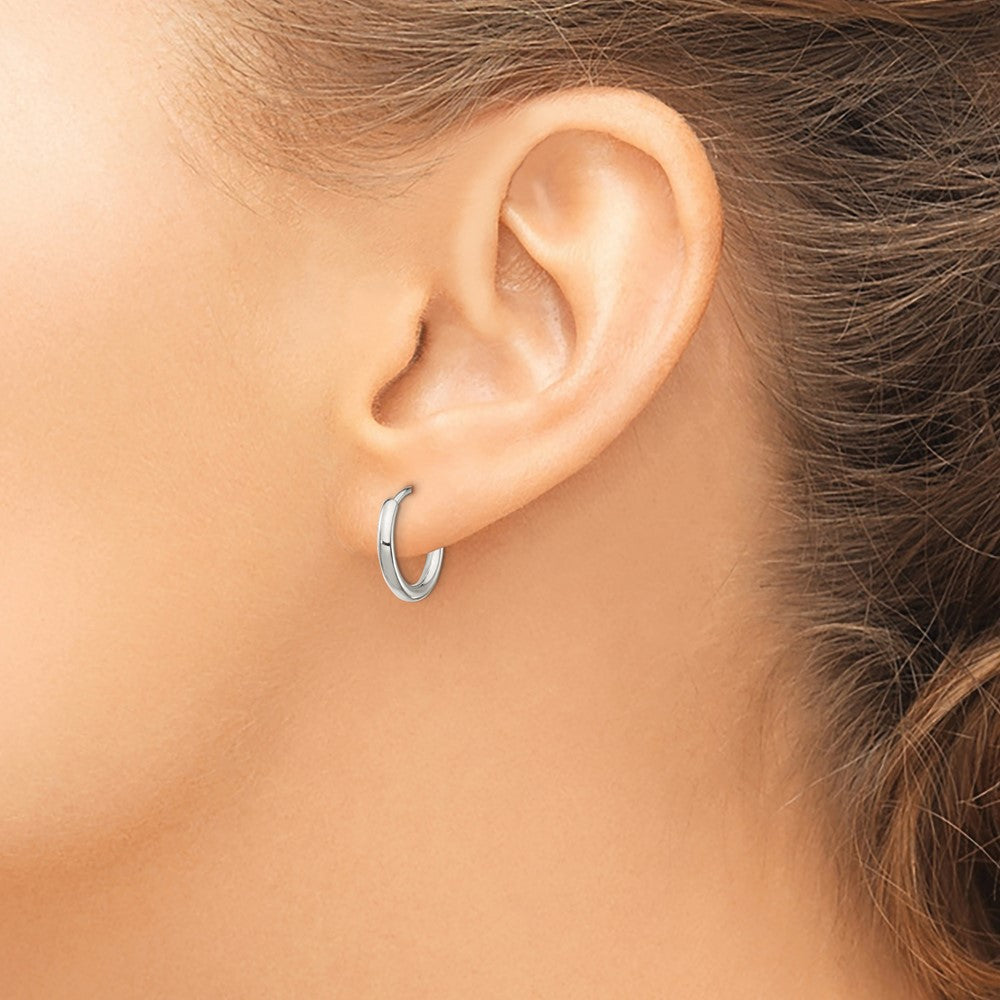 Stainless Steel Polished 2mm Endless Hoop Earrings