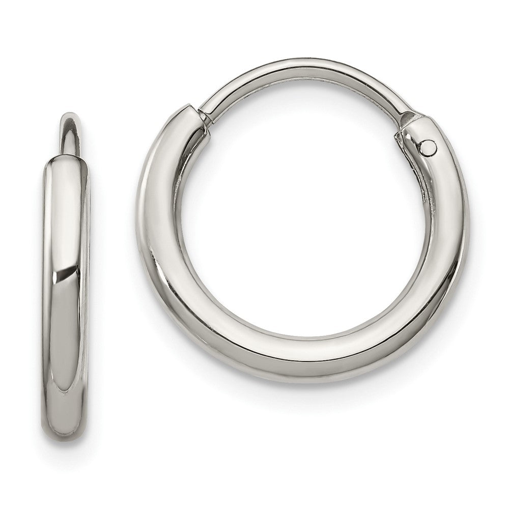 Stainless Steel Polished 2mm Endless Hoop Earrings