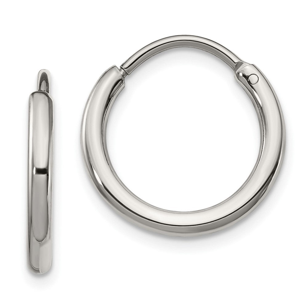 Stainless Steel Polished 2mm Endless Hoop Earrings