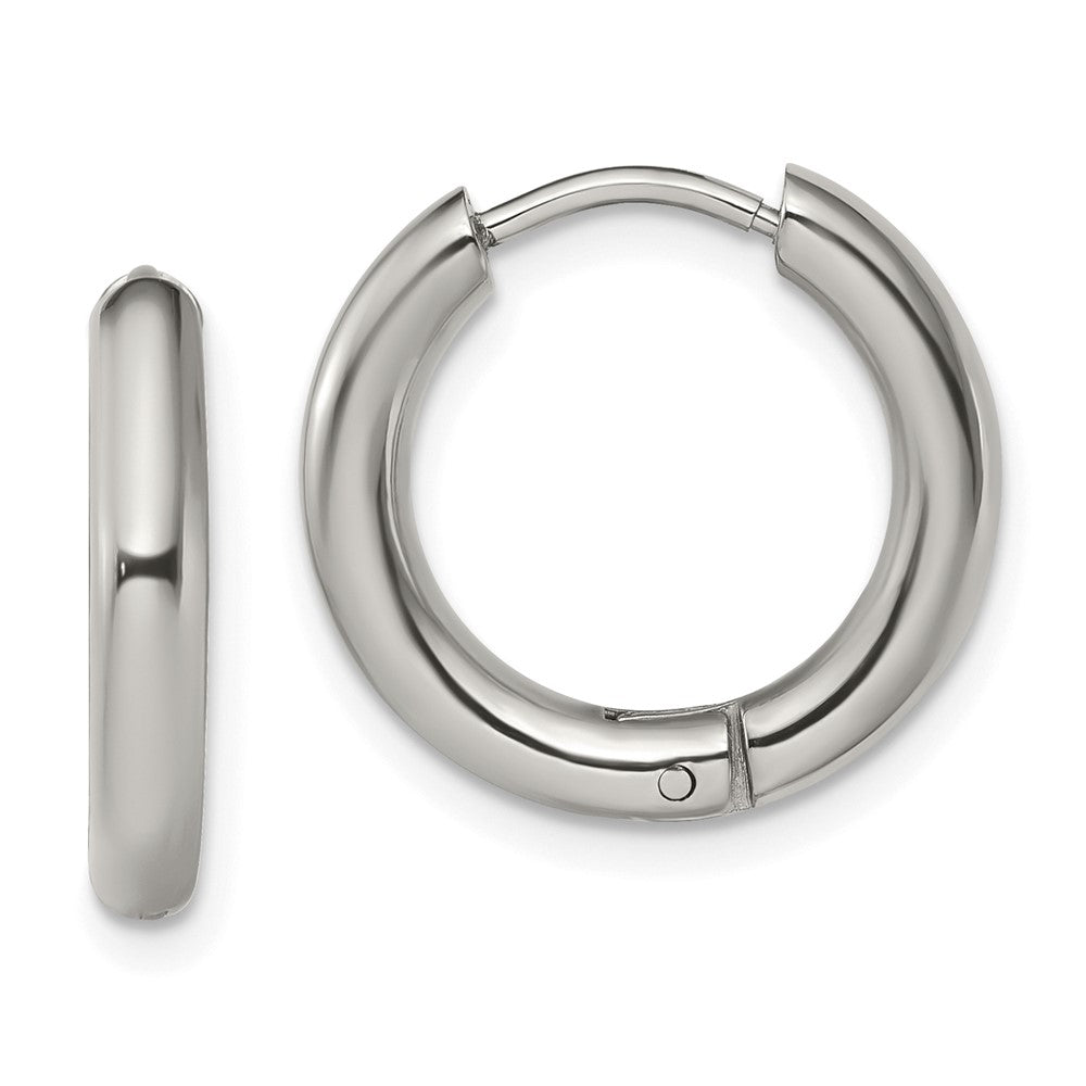 Stainless steel hinged hoop earrings on sale