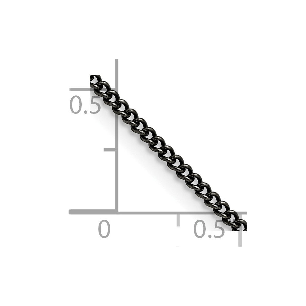 Stainless Steel Antiqued 2mm 24in Round Curb Chain