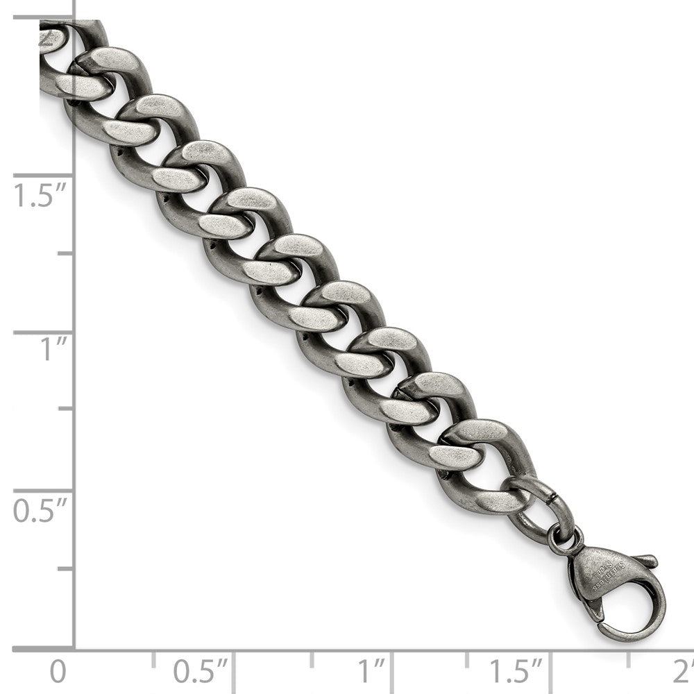 Stainless Steel Oxidized 9.25mm 9in Curb Chain