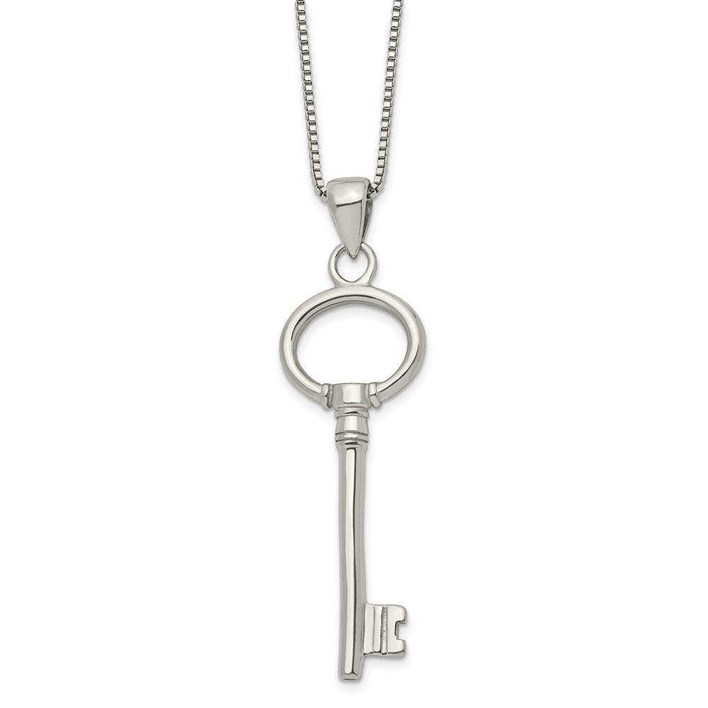 Stainless Steel Polished Key 20in Necklace