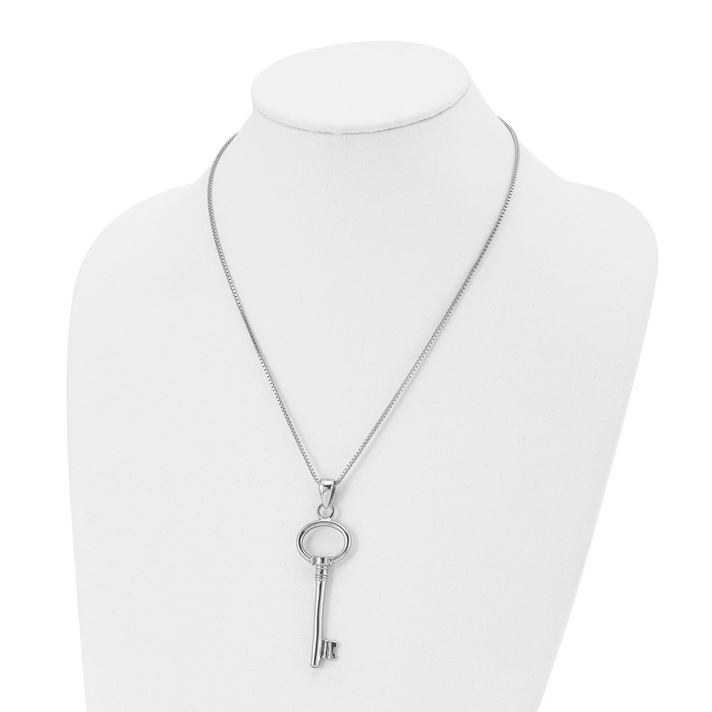 Stainless Steel Polished Key 20in Necklace