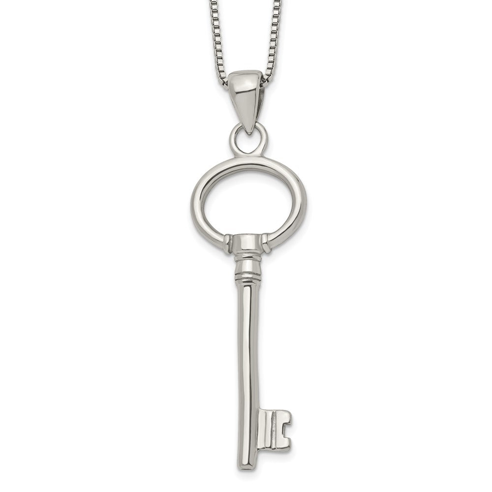Stainless Steel Polished Key 20in Necklace