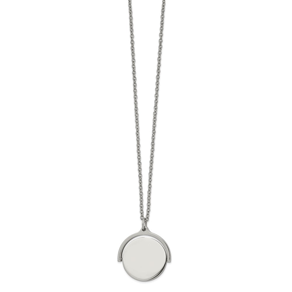 Stainless Steel Polished Infinity Moveable 16.5in w/1.25in ext Necklace