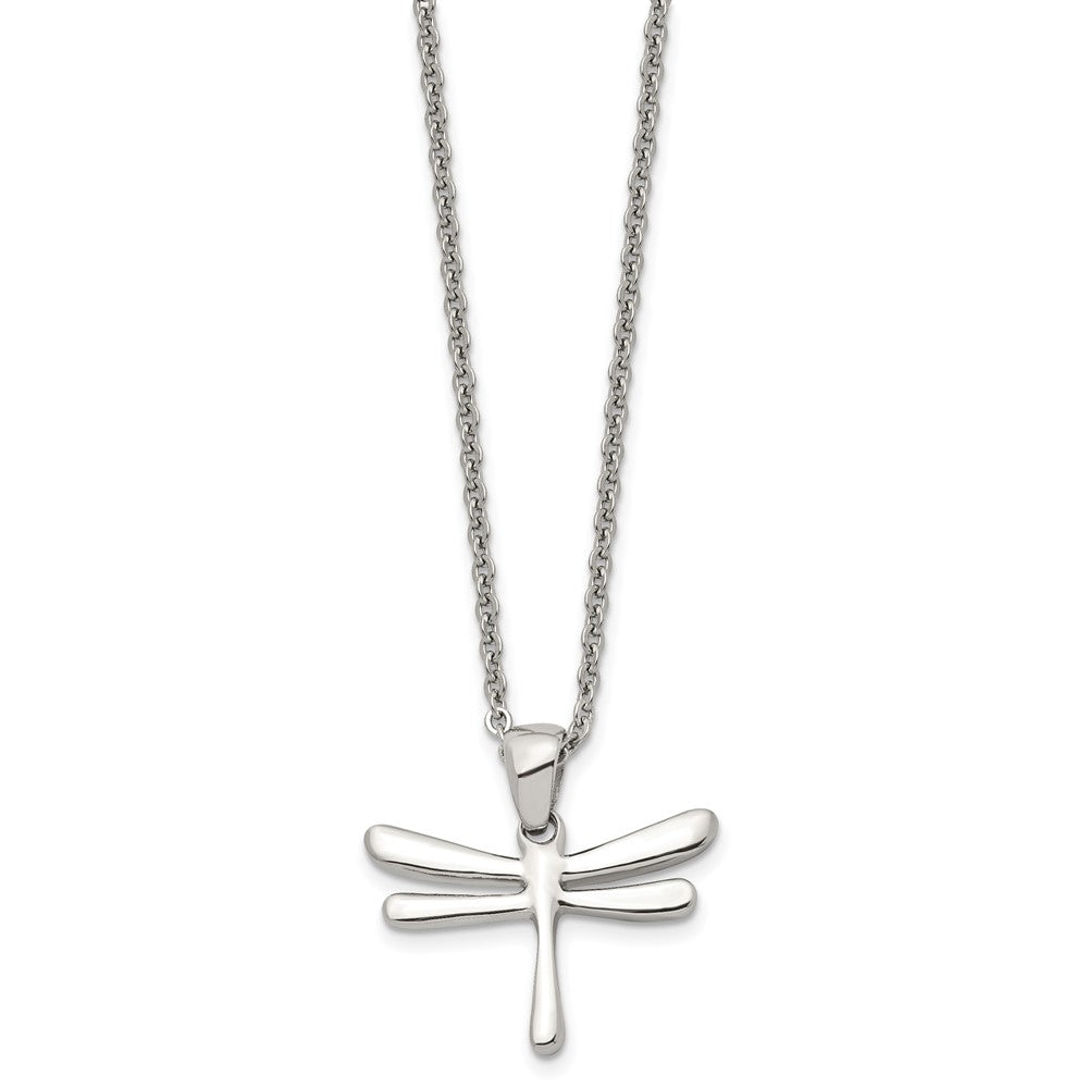 Stainless Steel Polished Dragonfly 20in Necklace