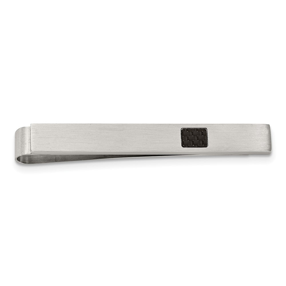 Chisel Stainless Steel Brushed Black Carbon Fiber Inlay 4-piece Key Ring, Money Clip, Cuff Link and Tie Bar Boxed Set