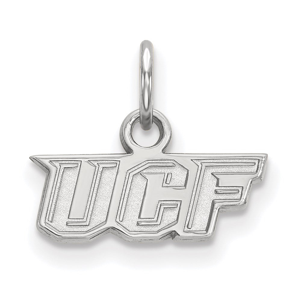 10k White Gold LogoArt University of Central Florida U-C-F Small Penda