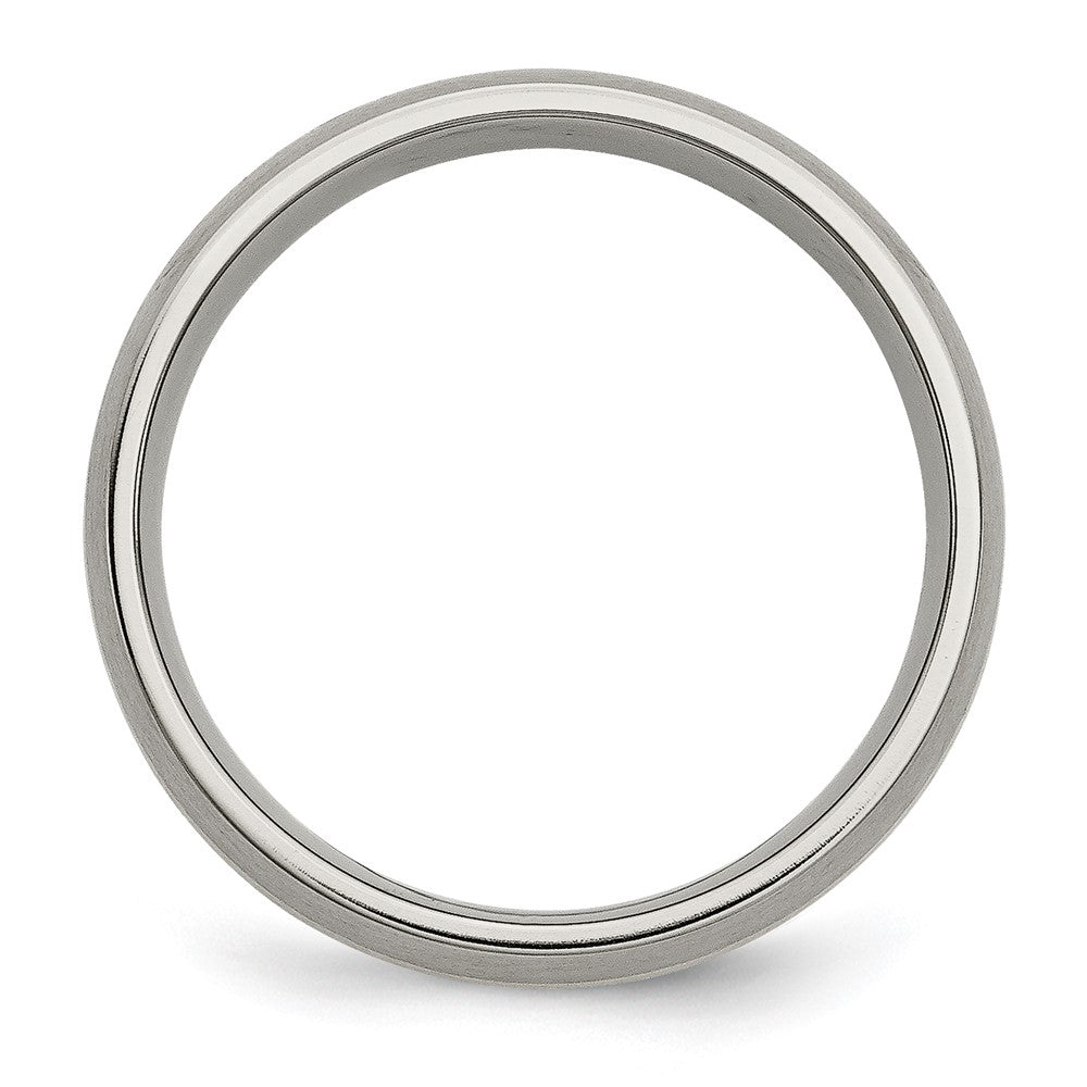 Titanium Brushed w/14k Yellow Inlay 6mm Band
