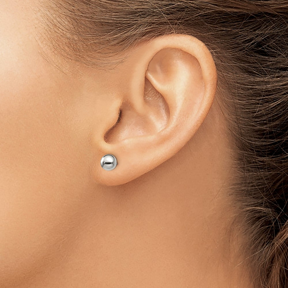Titanium Polished 6mm Ball Post Earrings